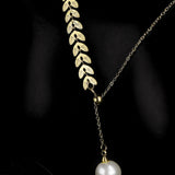 Wheat Shaped Pearl Necklace