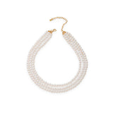 Multilayered Pearl Necklace