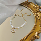 Round Coin Pearl Bracelet