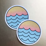 Pisces Water Element Zodiac Sticker, 1 pc
