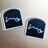 Pisces Constellation Star Zodiac Sticker - 1 pc