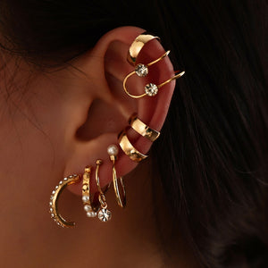 8 Pcs Pearl Stud Earrings
