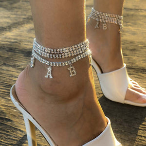 Chain Layered Initial Anklet