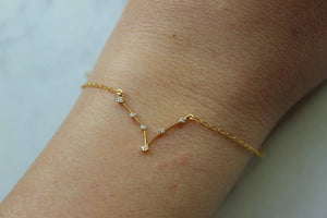 Pisces Symbol Zodiac Bracelet Gift, 7"