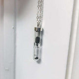 Space Time Hourglass Necklace with Meteorite Dust