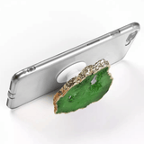 Stylish Phone Grip - Tablet Stand - Pink Agate Natural Stone