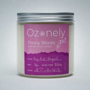 Peony Bloom and Pomegranate Soy Wax Candle - 16 oz